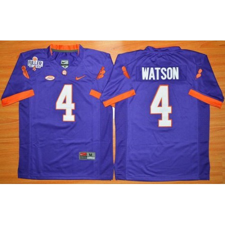 Tigers #4 Deshaun Watson Purple 1975-1978 Fuller Stitched Youth NCAA Jersey