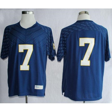 Fighting Irish #7 Stephon Tuitt Navy Blue Stitched NCAA Jersey