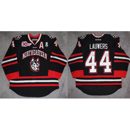 Men's Northern Illinois Huskies #44 Dax Lauwers Black Stitched Jersey