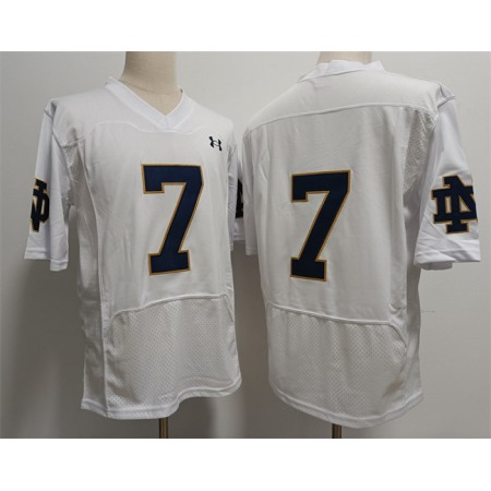 Men's Notre Dame Fighting Irish #7 Stephon Tuitt White Stitched Jersey