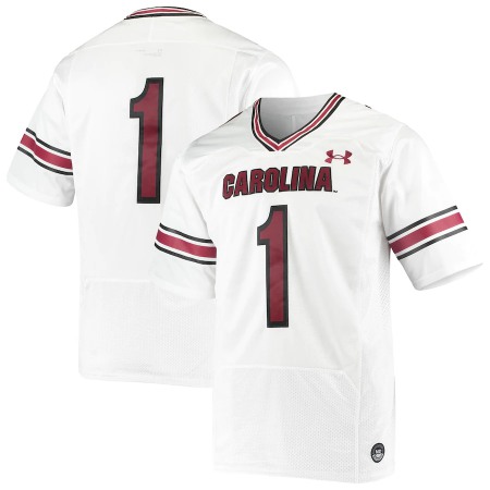 Men's South Carolina Fighting Gamecocks #1 Jaycee Horn White Stitched Jersey