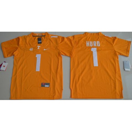 Vols #1 Jalen Hurd Orange Stitched Youth NCAA Jersey