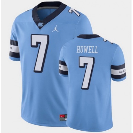 North Carolina #7 Sam Howell Blue Stitched NCAA Jersey