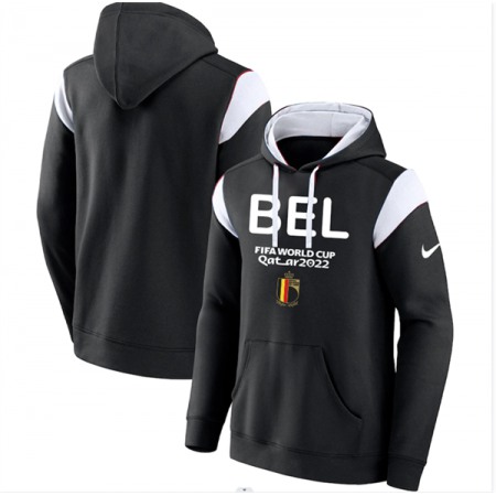 Men's Belgium Black 2022 FIFA World Cup Soccer Hoodie