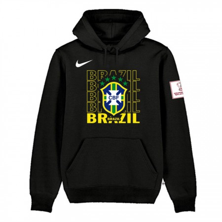 Men's Brazil FIFA World Cup Soccer Hoodie Black