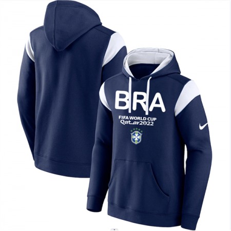 Men's Brazil Navy 2022 FIFA World Cup Soccer Hoodie