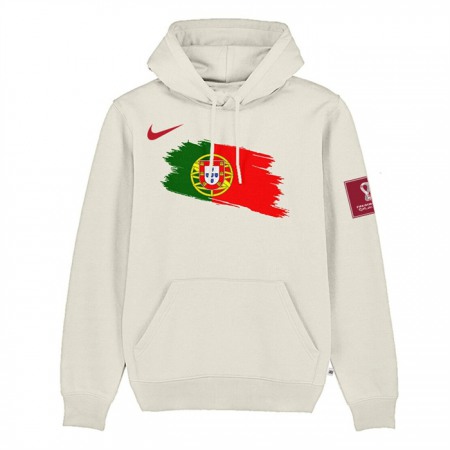 Men's Portugal White 2022 FIFA World Cup Soccer Hoodie