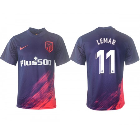 Men's Athletic De Madrid #11 Thomas Lemar Purple Away Soccer Jersey