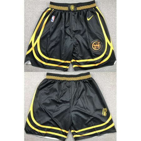 Men's Golden State Warriors Black City Edition Shorts(Run Small)