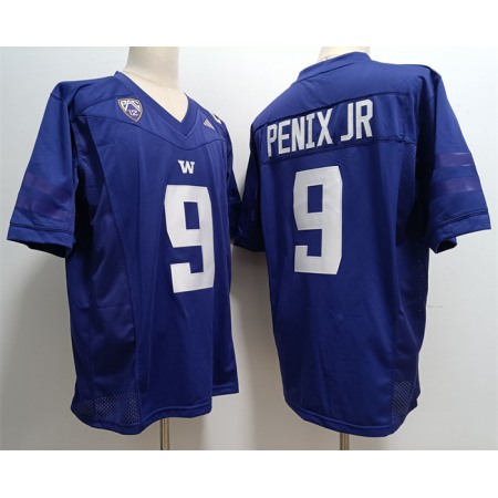 Men's Washington Huskies #9 Michael Penix Jr. Blue Stitched Jersey