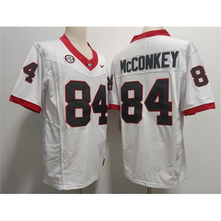 Georgia Bulldogs #84 Ladd McConkey White Stitched Jersey