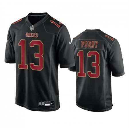 Men's San Francisco 49ers #13 Brock Purdy Black Fashion Limited Stitched Football Game Jersey