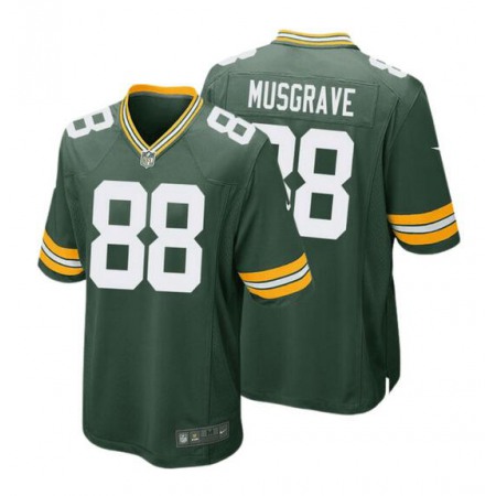 Men's Green Bay Packers #88 Luke Musgrave Green Stitched Game Jersey