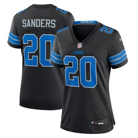 Women's Detroit Lions Barry Sanders Nike Black 2nd Alternate Retired Player Game Jersey