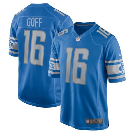 Men's Detroit Lions Jared Goff Nike Blue Game Jersey