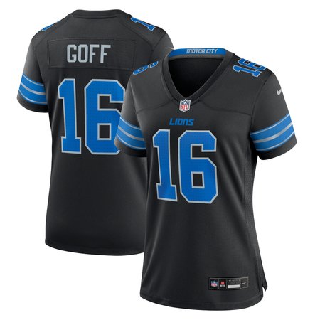 Women's Detroit Lions Jared Goff Nike Black 2nd Alternate Game Jersey