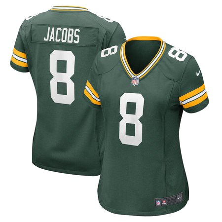 Women's Green Bay Packers Josh Jacobs Nike Green Team Game Jersey