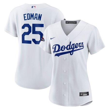 Women's Los Angeles Dodgers Tommy Edman Nike White 2024 World Series Champions Home Replica Player Jersey