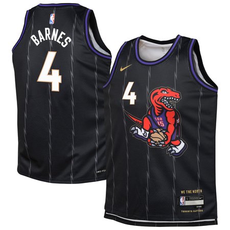 Youth Toronto Raptors Scottie Barnes Nike Black 2024/25 Swingman Player Jersey - City Edition