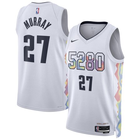 Unisex Denver Nuggets Jamal Murray Nike White 2024/25 Swingman Player Jersey - City Edition