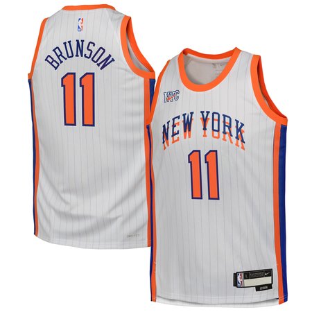 Youth New York Knicks Jalen Brunson Nike White 2024/25 Swingman Player Jersey - City Edition