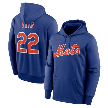 Men's New York Mets Nike Royal Name & Number Pullover Hoodie