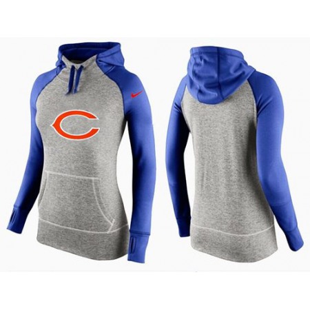 Women's Nike Chicago Bears Performance Hoodie Grey & Blue