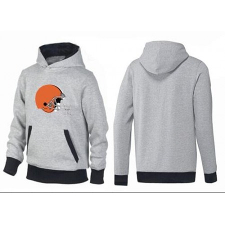 Cleveland Browns Logo Pullover Hoodie Grey & Black