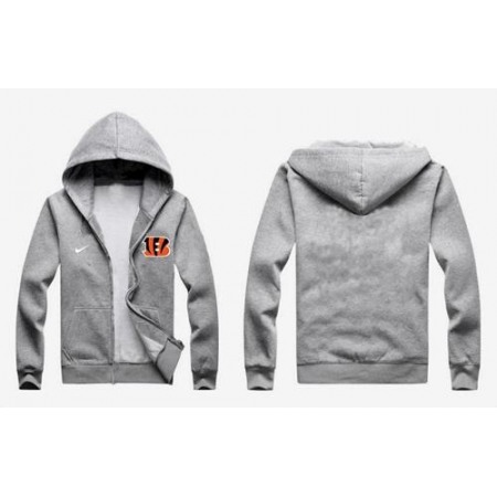 Nike Cincinnati Bengals Authentic Logo Hoodie Grey