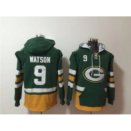 Men's Green Bay Packers #9 Christian Watson Green Ageless Must-Have Lace-Up Pullover Hoodie