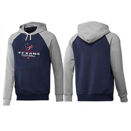 Houston Texans Critical Victory Pullover Hoodie Dark Blue & Grey