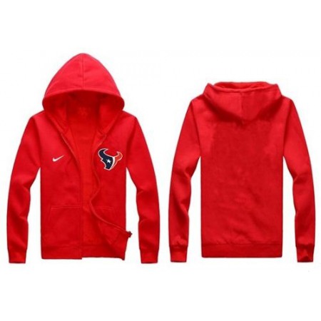 Nike Houston Texans Authentic Logo Hoodie Red