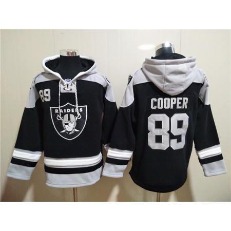 Men's Las Vegas Raiders #89 Amari Cooper Black Ageless Must-Have Lace-Up Pullover Hoodie