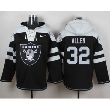 Nike Raiders #32 Marcus Allen Black Player Pullover NFL Hoodie