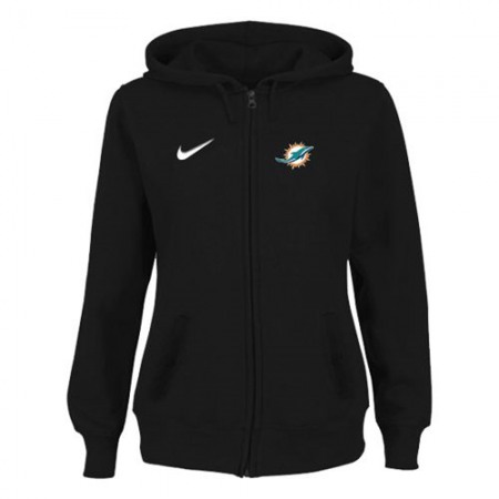 Women's Miami Dolphins Stadium Rally Full Zip Hoodie Black