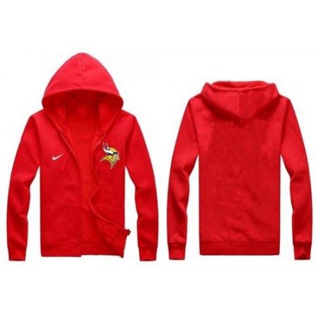 Nike Minnesota Vikings Authentic Logo Hoodie Red