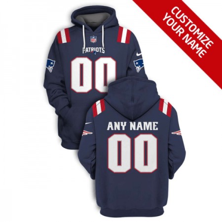 Men's New England Patriots Active Player Custom 2021 Navy Pullover Hoodie