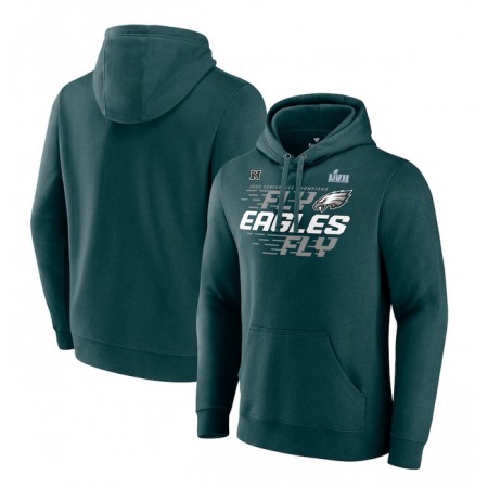 Men's Philadelphia Eagles Midnight Green 2022 NFC Champions Team Slogan Pullover Hoodie