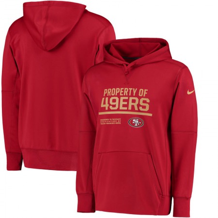 Men's San Francisco 49ers Nike Scarlet Circuit Property Of Performance Pullover Hoodie