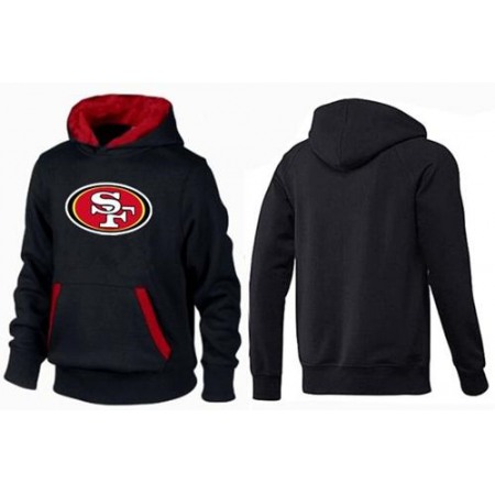 San Francisco 49ers Logo Pullover Hoodie Black & Red