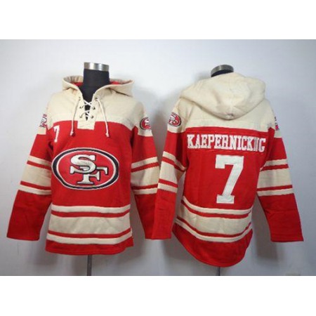 Nike 49ers #7 Colin Kaepernick Red Sawyer Hoodie Sweatshirt NFL Hoodie