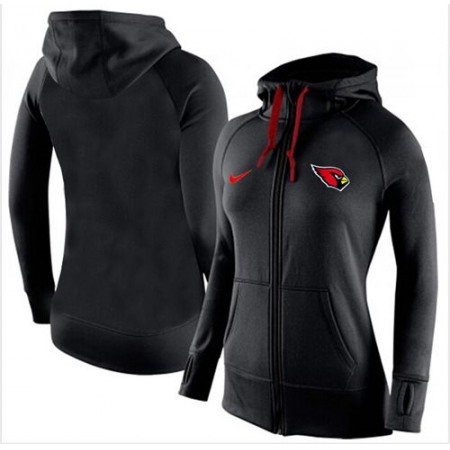 Women's Nike Arizona Cardinals Full-Zip Performance Hoodie Black