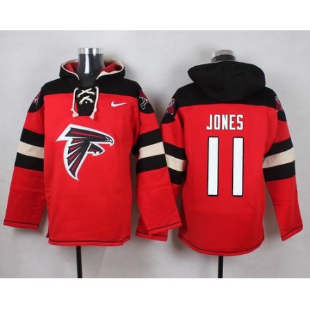 Nike Falcons #11 Julio Jones Red Player Pullover NFL Hoodie