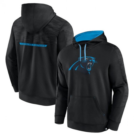 Men's Carolina Panthers Black Defender Evo Pullover Hoodie