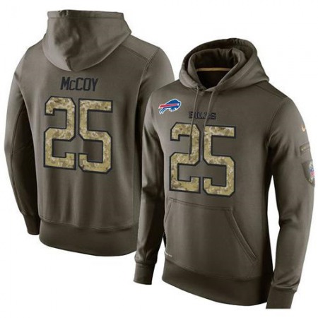 NFL Men's Nike Buffalo Bills #25 LeSean McCoy Stitched Green Olive Salute To Service KO Performance Hoodie