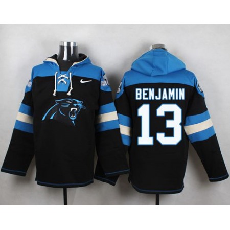 Nike Panthers #13 Kelvin Benjamin Black Player Pullover NFL Hoodie