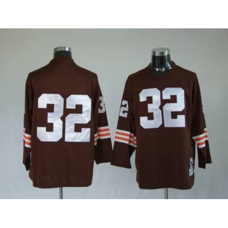 Toddler Cleveland Browns #32 Jim Brown Brown Throwback Stitched NFL Jersey