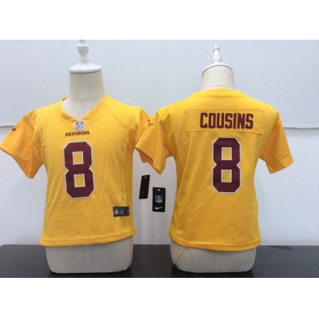 Toddler Nike Washington Redskins #8 Kirk Cousins Gold Stitched NFL Jersey