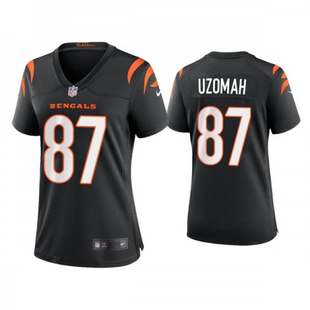 Women's Cincinnati Bengals #87 C.J. Uzomah 2021 New Black Vapor Limited Stitched Jersey(Run Small)