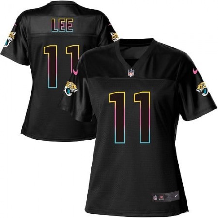 Women's Jacksonville Jaguars #11 Marqise Lee Black Stitched Jersey(Run Small)